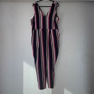 Striped express jumpsuit